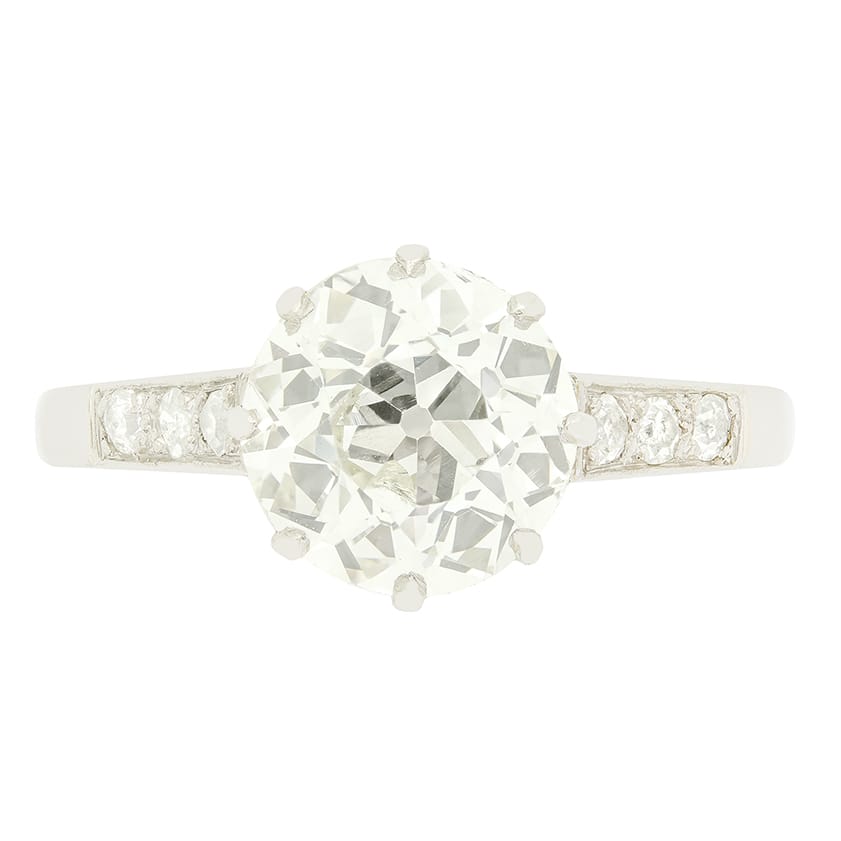 Art Deco 2.40ct Diamond Solitaire Ring, c.1920s
