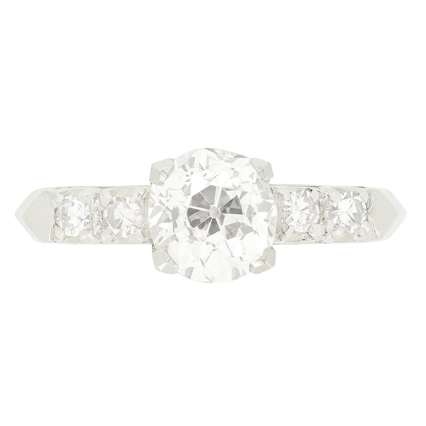 Art Deco 1.00ct Diamond Solitaire Ring, c.1920s