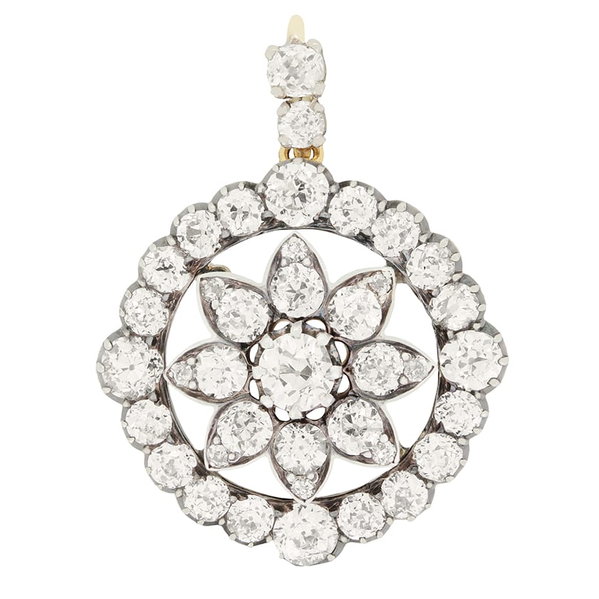 Victorian 5.00ct Diamond Pendant/Brooch c.1880s