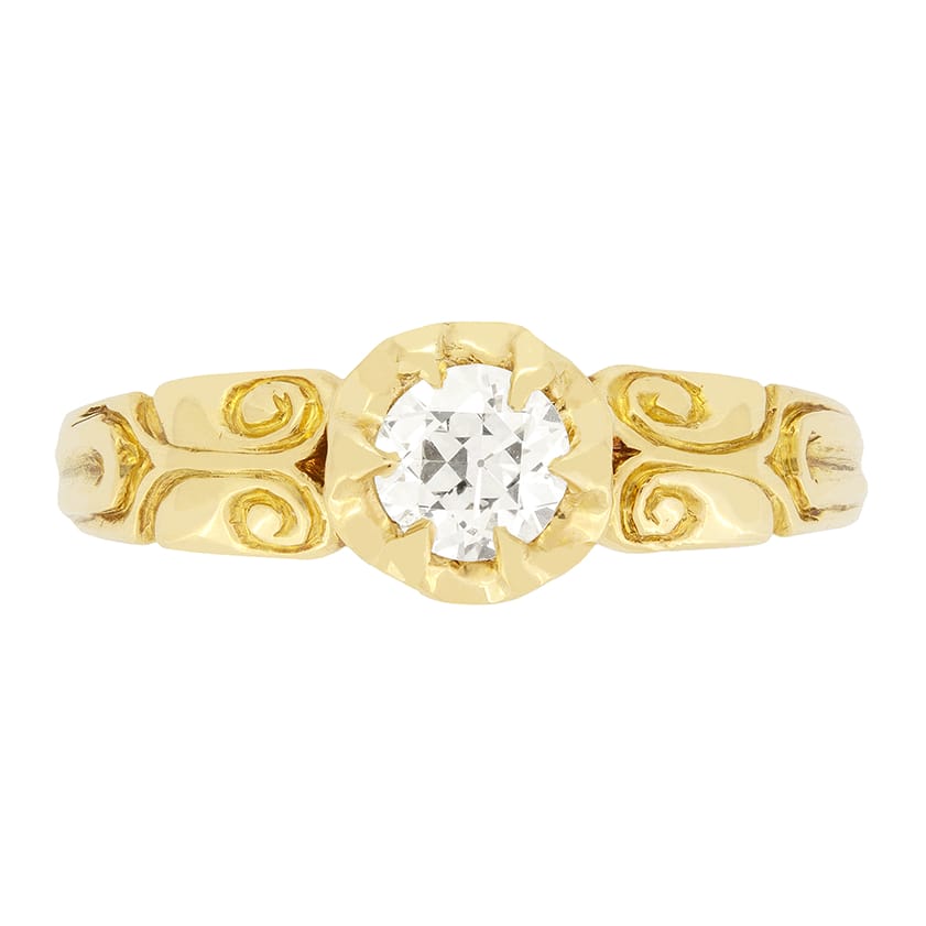 Victorian 0.40ct Diamond Solitaire Ring, c.1880s