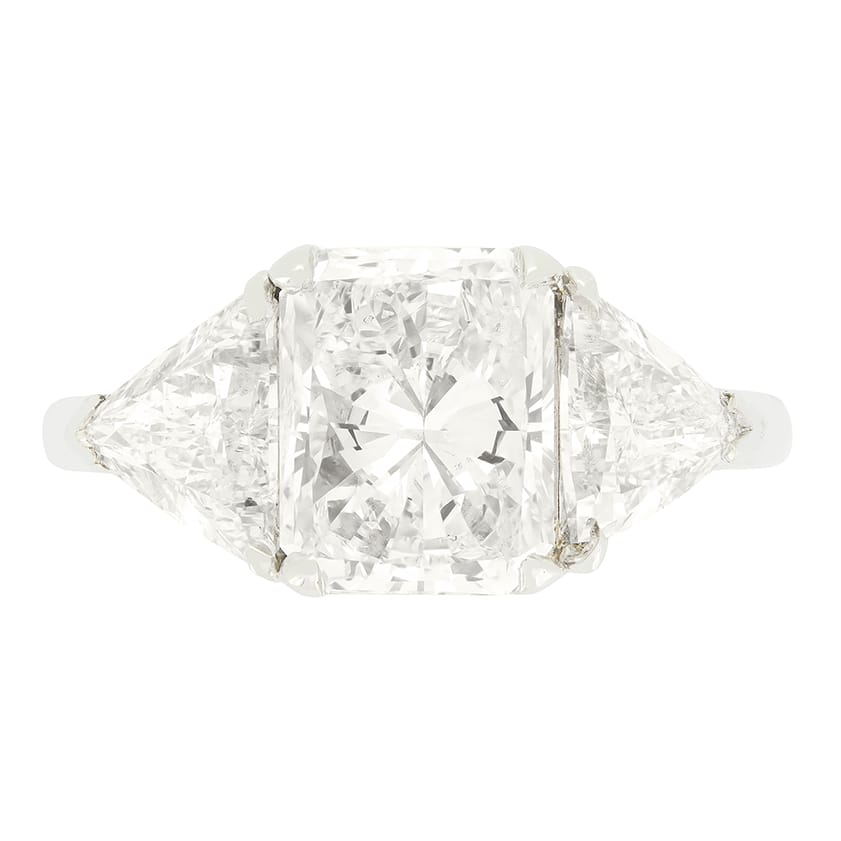 Vintage 3.01ct Diamond Three Stone Ring, c.1970s