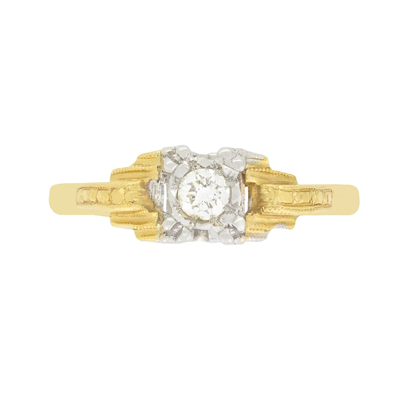 Vintage 0.20ct Diamond Solitaire Ring, c.1960s