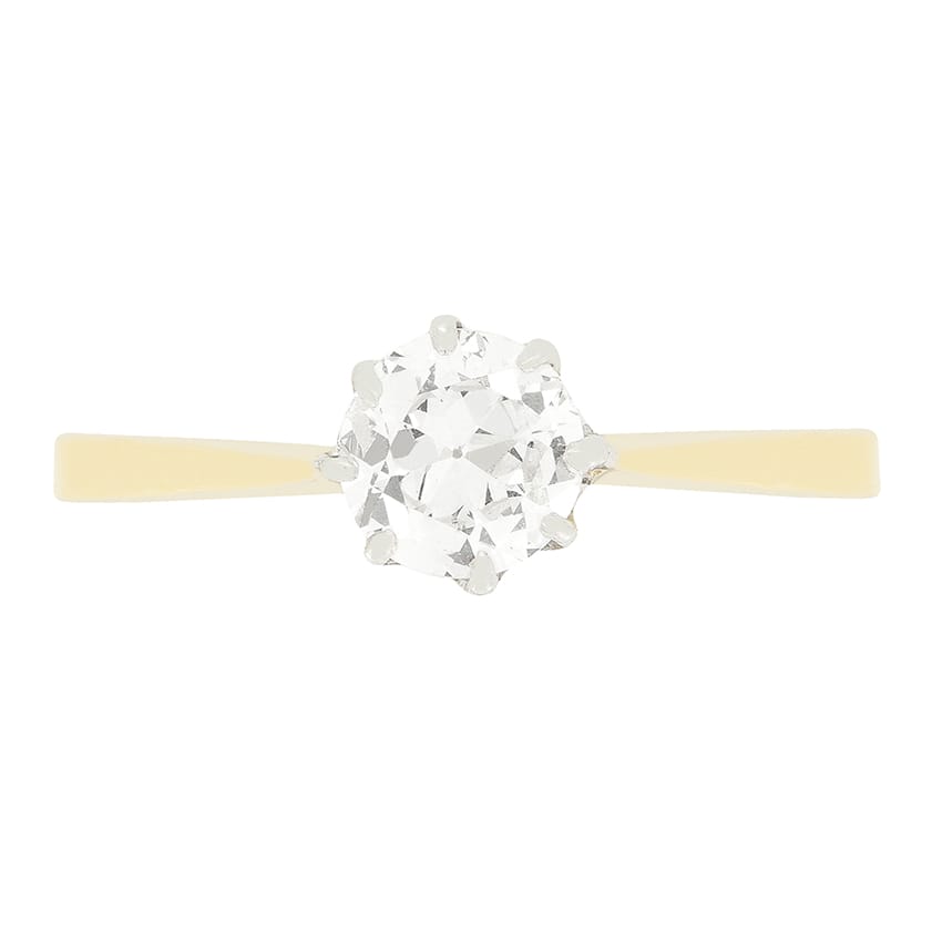 Edwardian 0.58ct Diamond Solitaire Ring, c.1910s