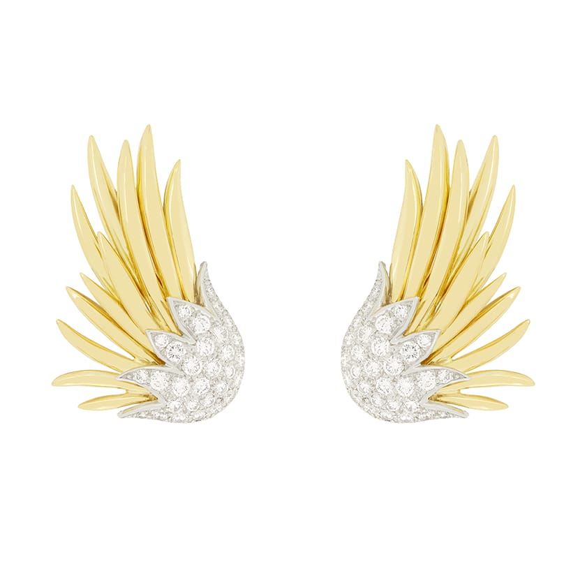 Tiffany & Co. 1.86ct Diamond Schlumberger Flame Earrings