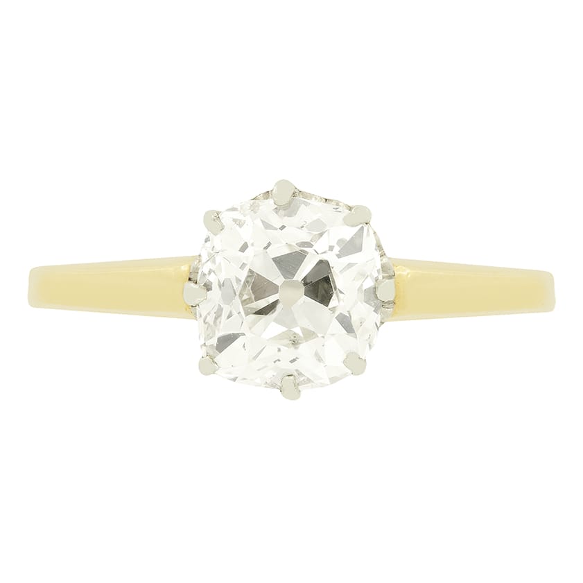 Edwardian 1.40ct Diamond Solitaire Ring, c.1910s