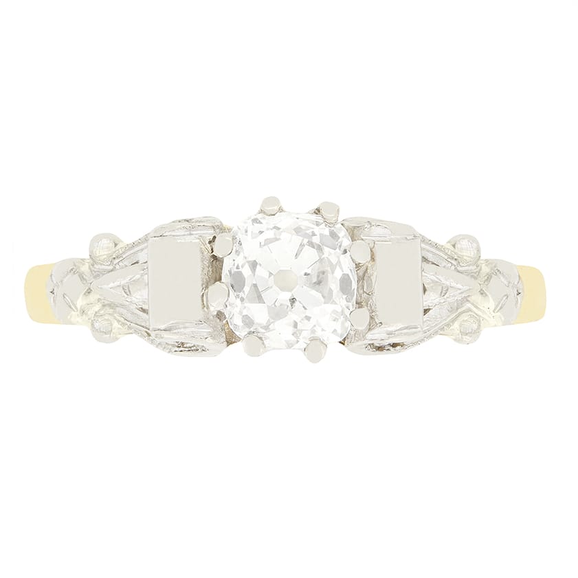 Edwardian 0.65ct Diamond Solitaire Ring, c.1910s