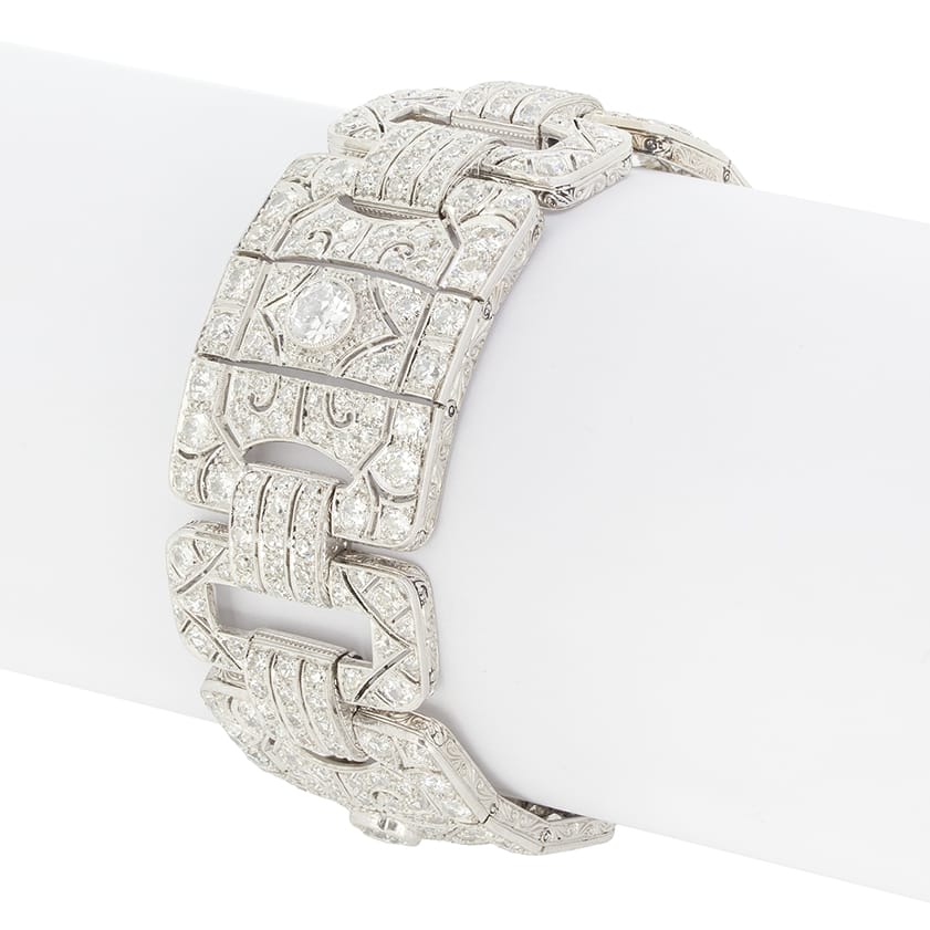 Art Deco 22.20ct Diamond Bracelet, c.1920s