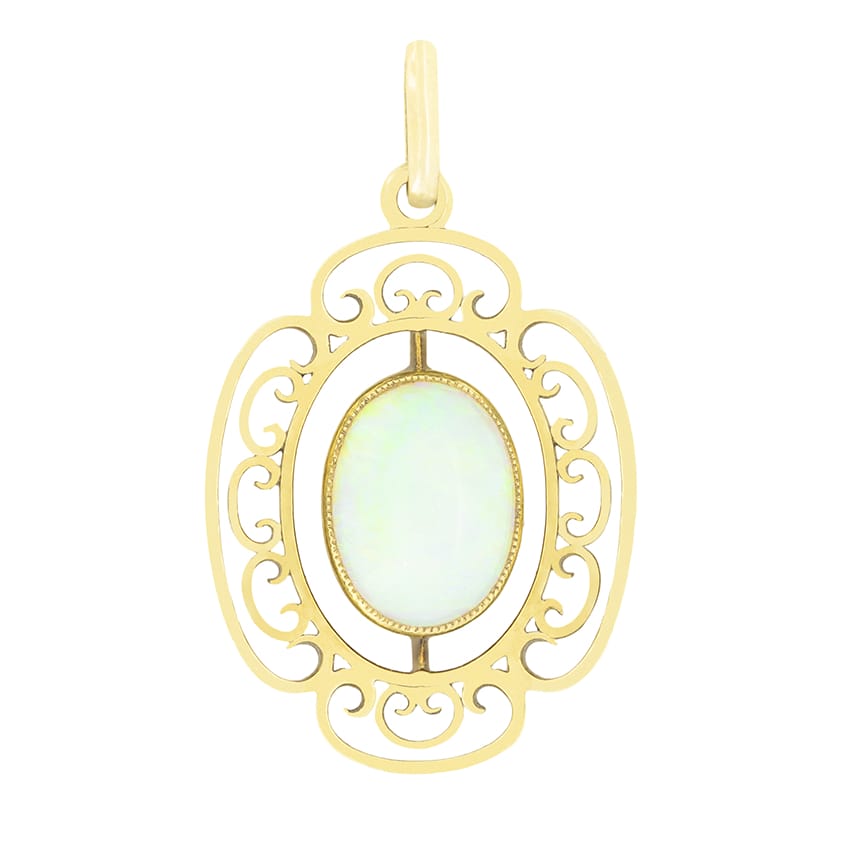 Victorian 1.00ct Opal Pendant, c.1900s