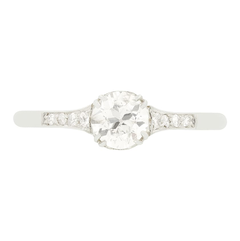 Art Deco 0.50ct Diamond Solitaire Ring, c.1934