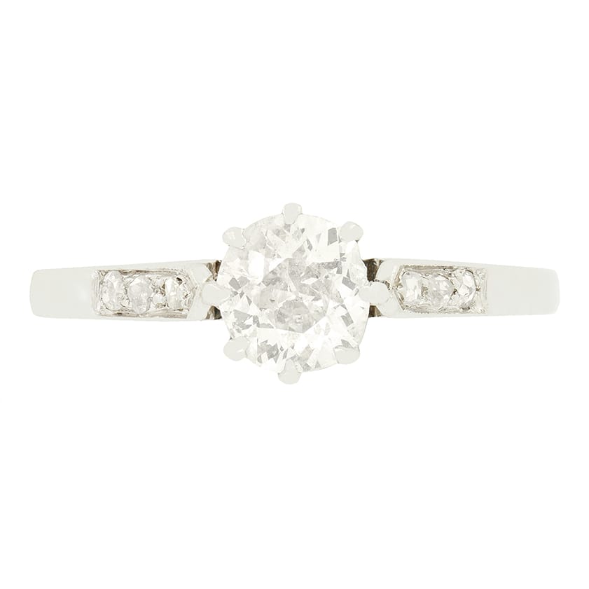 Art Deco 0.55ct Diamond Solitaire Ring, c.1920s