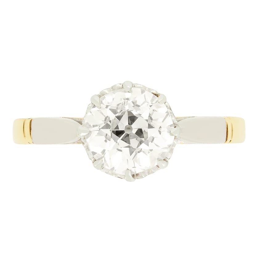Late Deco 1.37ct Diamond Solitaire Ring, c.1930s