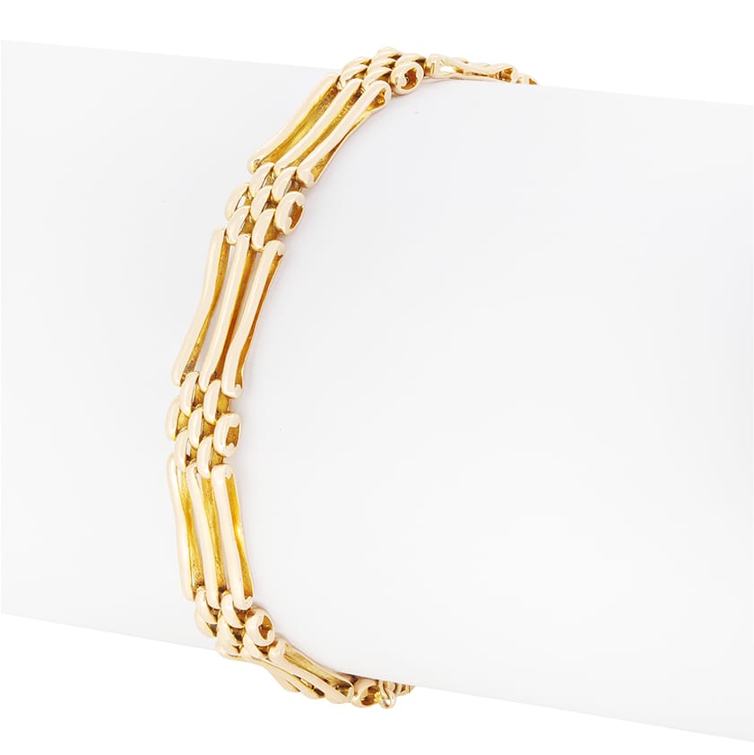 Antique 15ct Gold Gate Bracelet, c.1900s