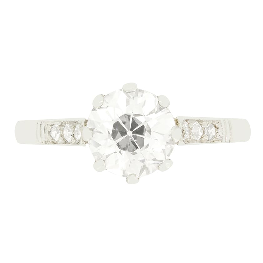 Art Deco 1.50ct Diamond Solitaire Ring, c.1920s