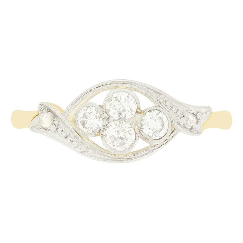 Edwardian 0.40ct Diamond Cluster Ring, c.1910s