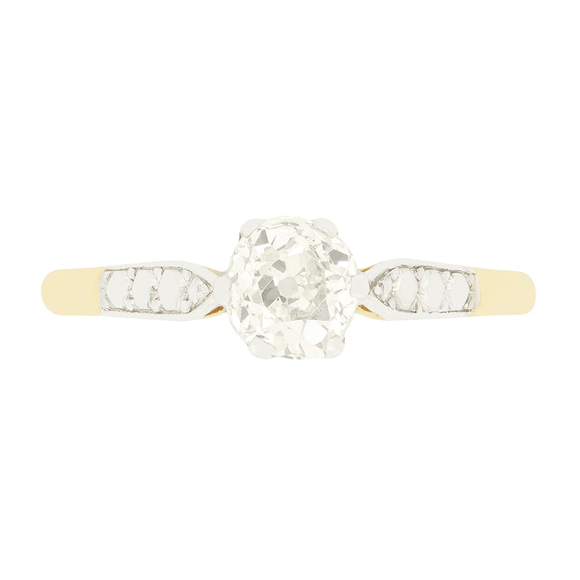 Edwardian 0.65ct Diamond Solitaire Ring, c.1910s