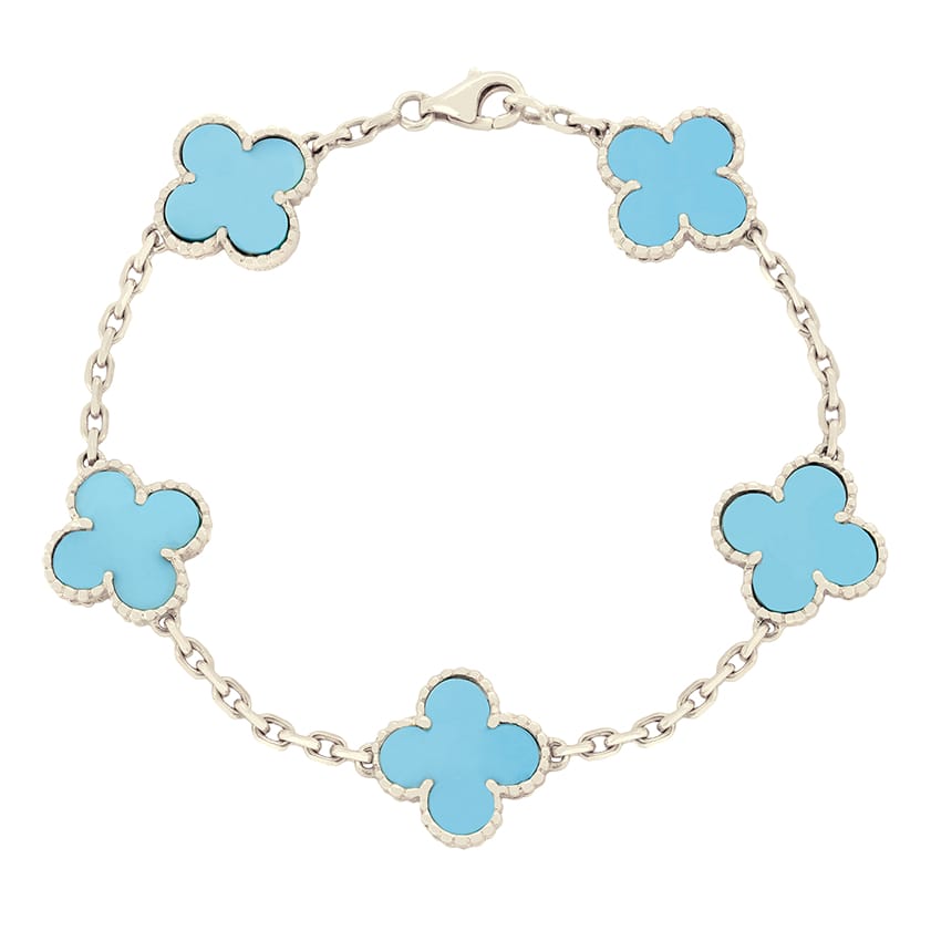 Van Cleef & Arpels Alhambra Motif Turquoise Bracelet