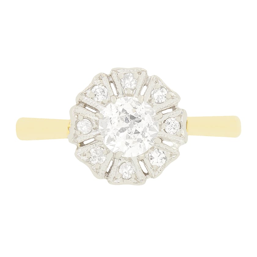 Edwardian 0.50ct Diamond Cluster Ring, c.1910s