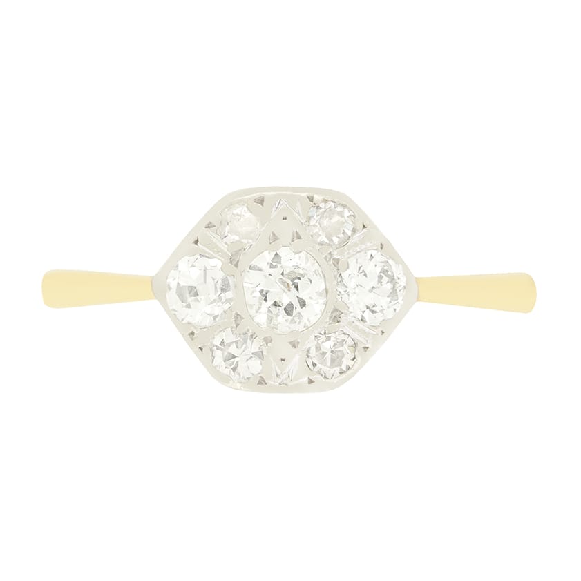 Edwardian 0.52ct Diamond Cluster Ring, c.1910s