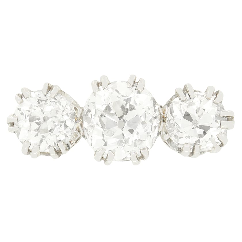 Art Deco 1.75ct Diamond Three Stone Ring, c.1920s