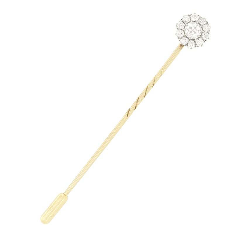 Victorian 1.00ct Diamond Pin Brooch, c.1880s