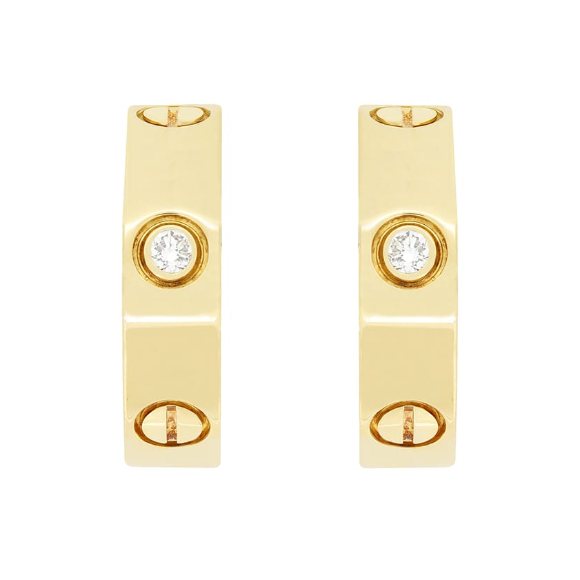 Cartier 0.15ct Diamond LOVE earrings