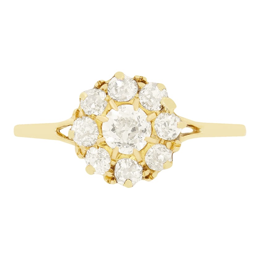 Victorian 0.60ct Daisy Cluster Ring, c.1880s