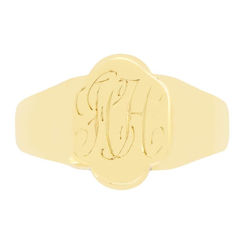 Antique 18ct Gold Signet Ring, hallmarked 1925