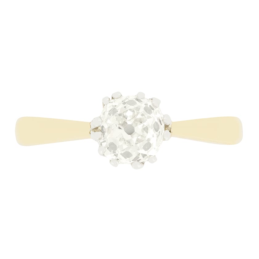 Edwardian 1.00ct Diamond Solitaire Ring, c.1910s