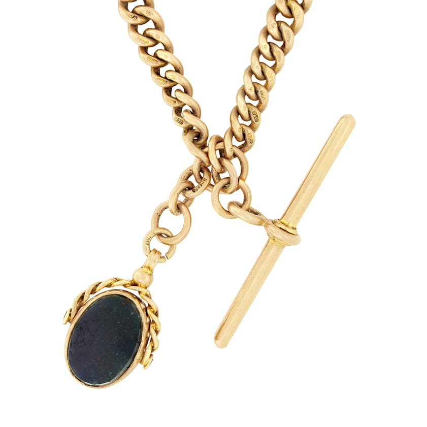 Victorian 9ct Rose Gold Albert Chain, c.1900s
