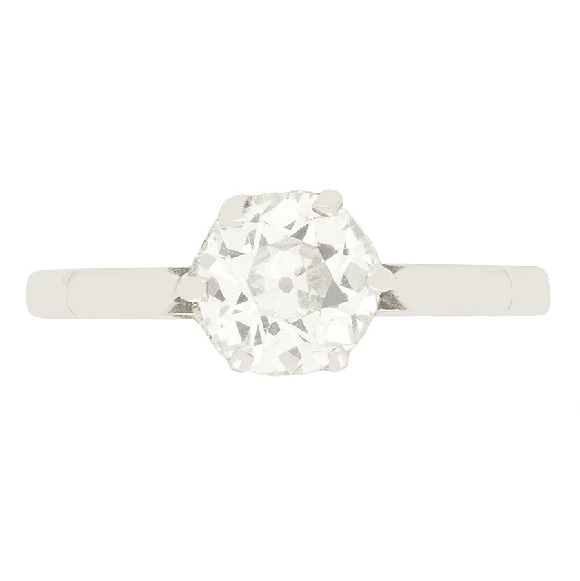 Art Deco 0.80ct Diamond Solitaire Ring, c.1920s