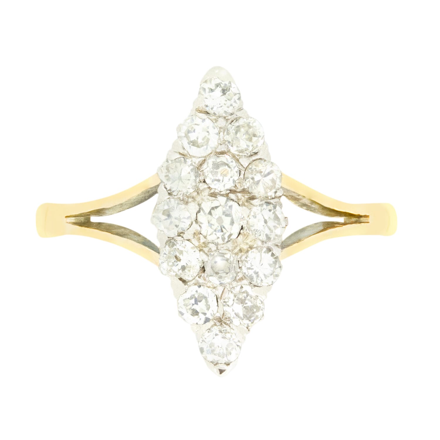 Edwardian 0.80ct Diamond Navette Ring, c.1910s